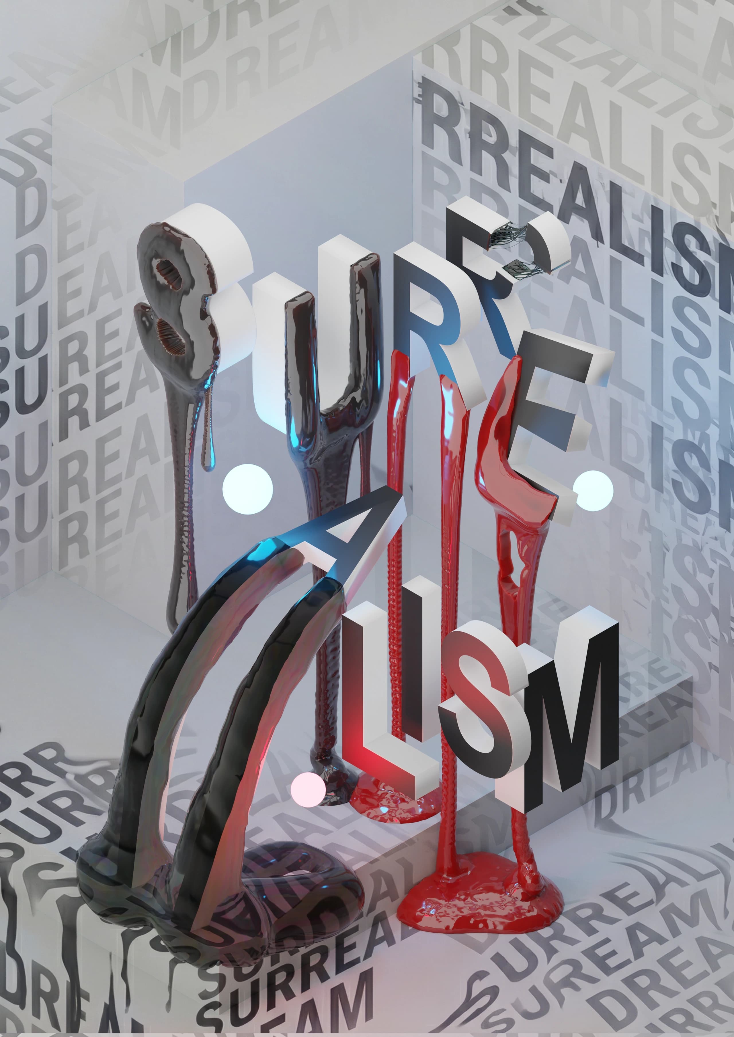 Sürrealizm tipografi afişi