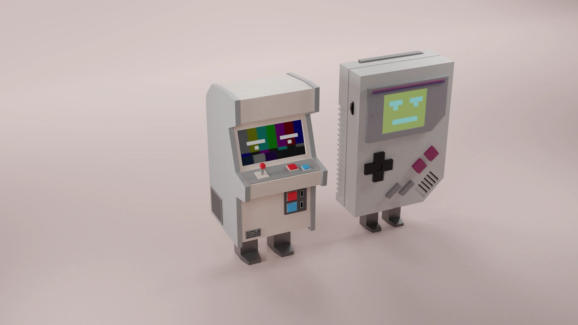 Game Boy ve arcade karakter renderı