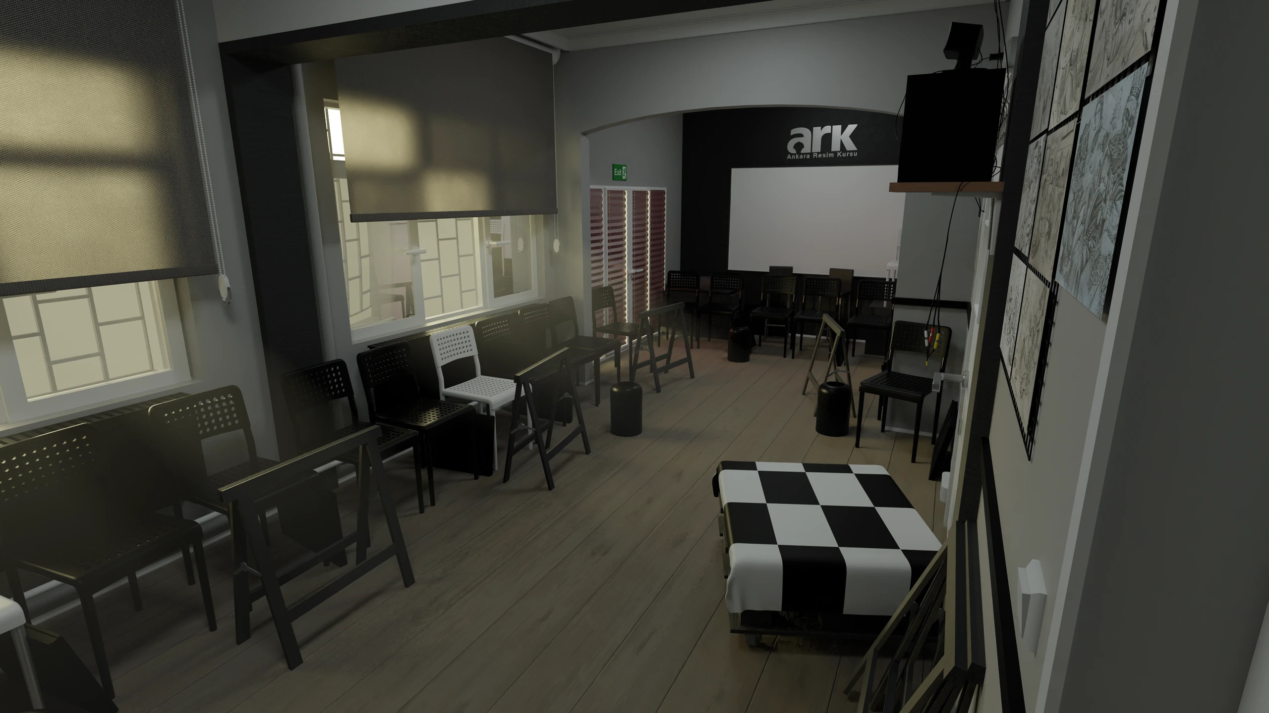 ARK iç mekân renderı