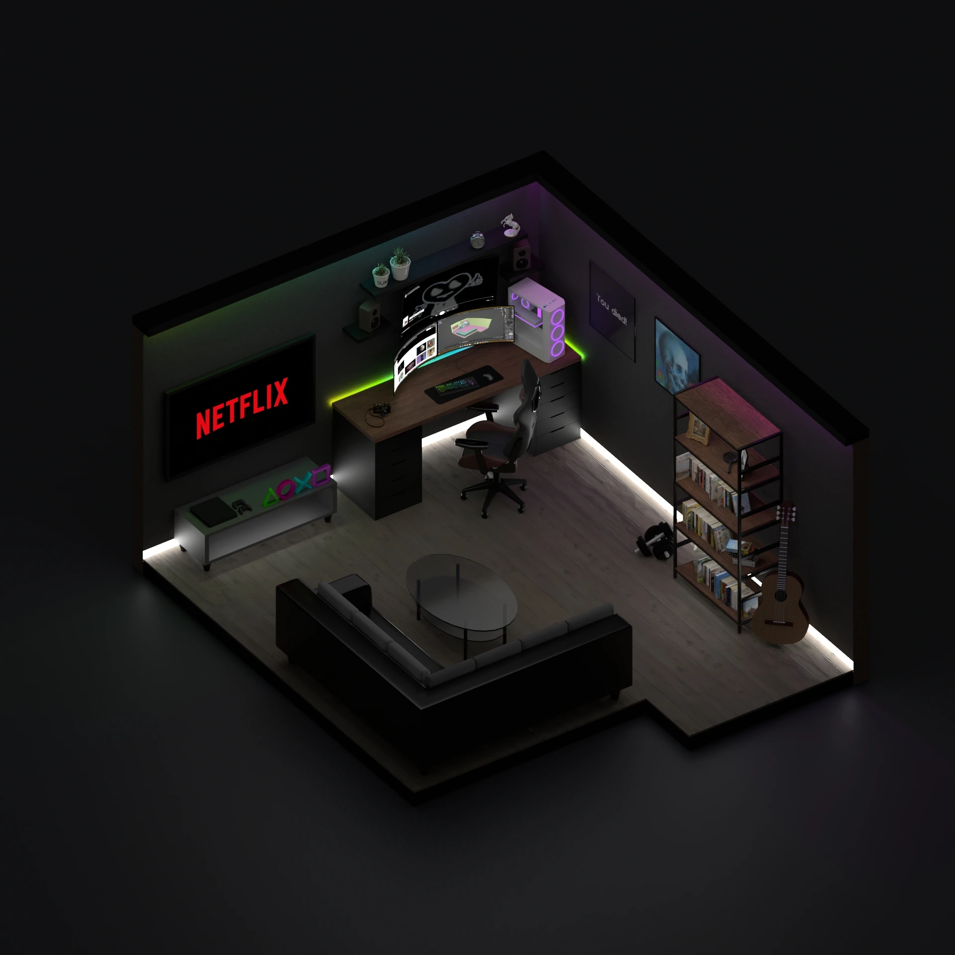 PC Room — nihai render