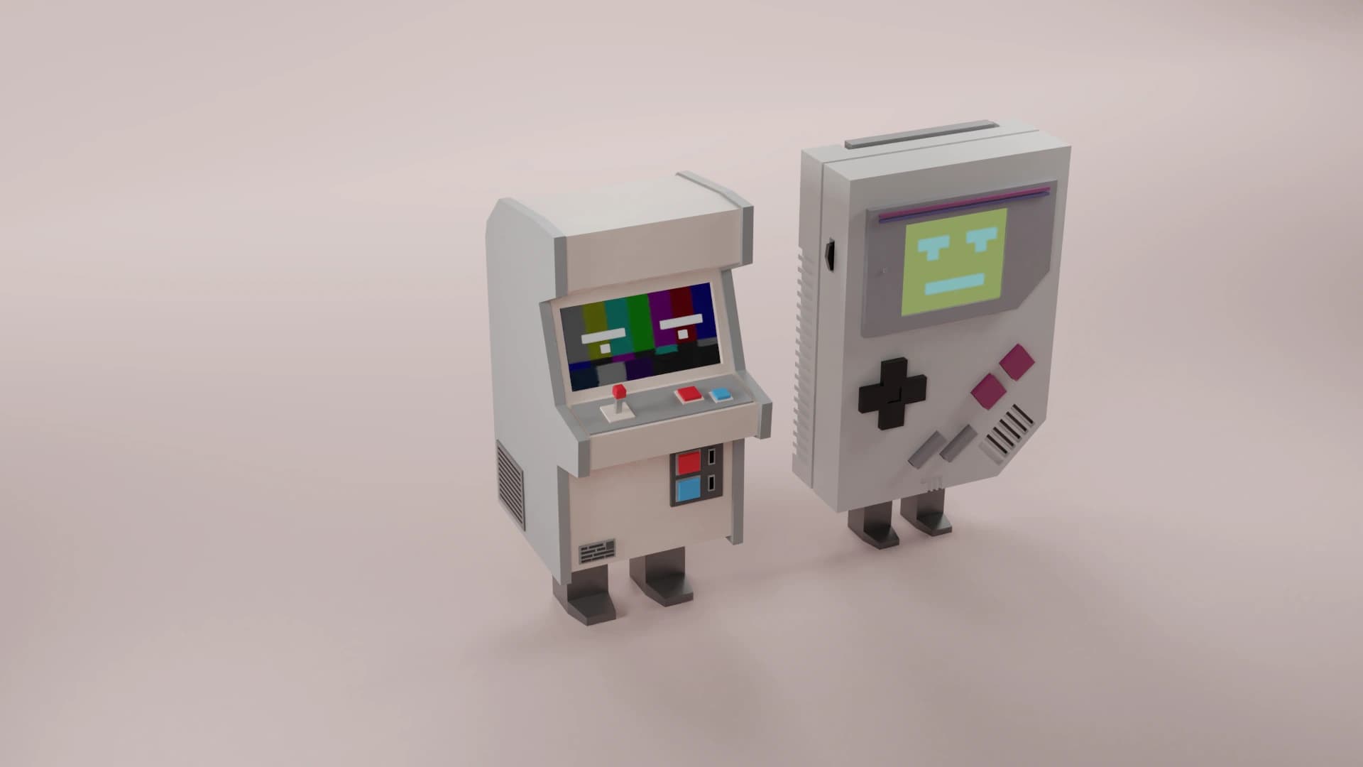 Game Boy ve arcade karakter renderı